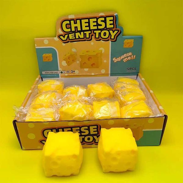 

Taba Squshy Simulation Cube Cheese Squeeze Sensory Toy Soft Slow Rebound Cake Stress-Relief Ball Kids Gift Stress Resistance H260317 50F, Black