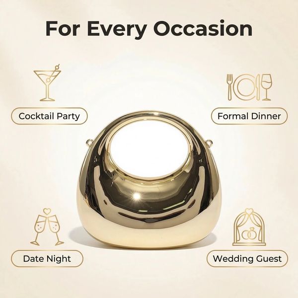 

Women 2026 New Trendy Metallic Acrylic Mini Handbag Unique Hollow Top Handle Chain Shoulder Crossbody Bag for Evening Party Prom Club, Acy-box-002-blue