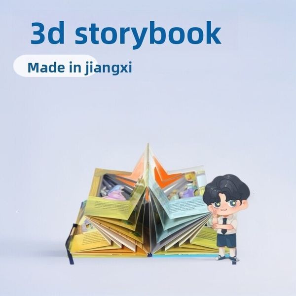 

Cartoon Anime Storybook Custom Printing Children's 3D Pop-up Visual Reasoning Plot Puzzle Book