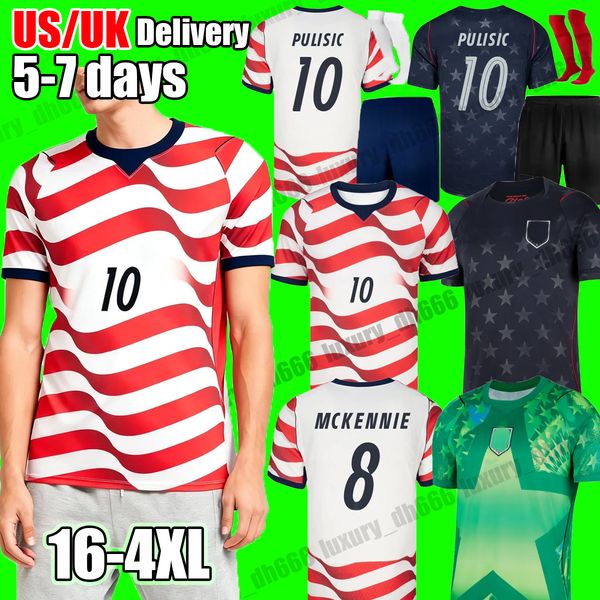 

4XL PULISIC MCKENNIE usa soccerjersey 2026 world cup ERTZ ALTIDORE MORGAN LLOYD 2026 America Football Shirt 26 27 United States Camisetas USMNT men kids kit women, Black