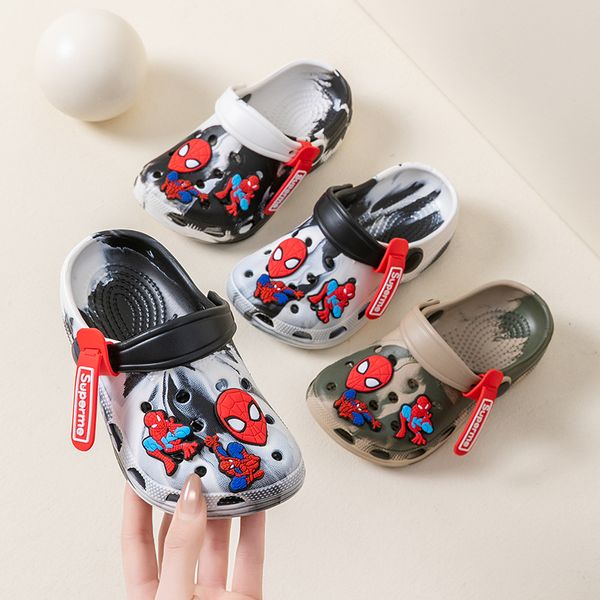 

kids clogs boys slippers kids anti-slip slippers eva waterproof clogs cartoon clogs beach sandals for kids shower slippers for boys lightweight kids slides, White