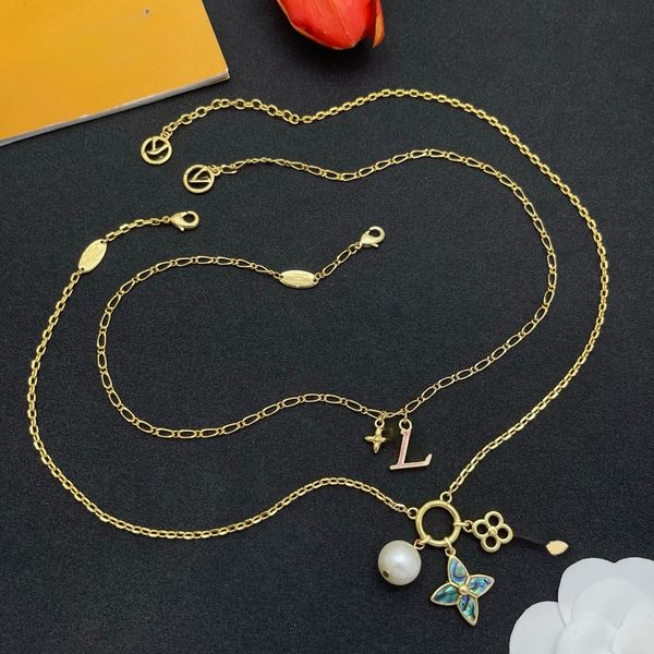 

Designer Necklace Pendant multilayer Necklaces For Women Necklaces Design Chain Jewelry Letter Necklace wedding