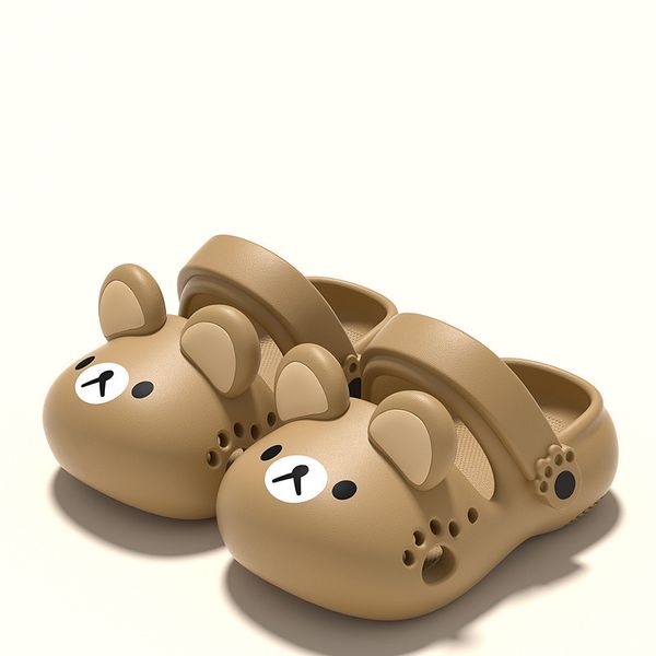 

Toddler Sandals Cute Bear Clogs Non-Slip Kids Shoes Soft EVA Slippers Summer Beach Shoes Pool Shower Slippers Indoor Outdoor Slippers Girls Boys Kids Casual Clogs, Brown