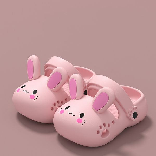 

Kids Clogs Cartoon Bunny Slippers Girls Boys Non-Slip Kids Shoes Soft EVA Slippers Lightweight Beach Shoes Pool Shower Slippers Indoor Outdoor Slippers Garden Shoes, Pink