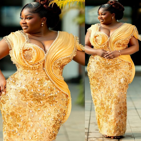 

2K26 Aso Ebi Gold Prom Dress 2026 Sheath Prom Dress Rhinestons Beaded Floral Lace Sparkly Evening Dresses Birthday Party Formal Receiption Gowns Dresses ZJ076, Light purple