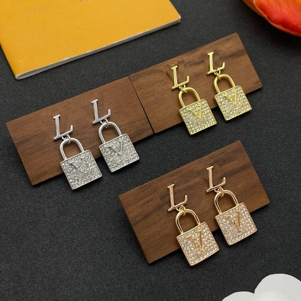 

Designer Earrings Luxury Earrings Gold Plated Luxury Crystal Rhinestone Wedding Jewelry Earrings Hight Quality Christmas Gift