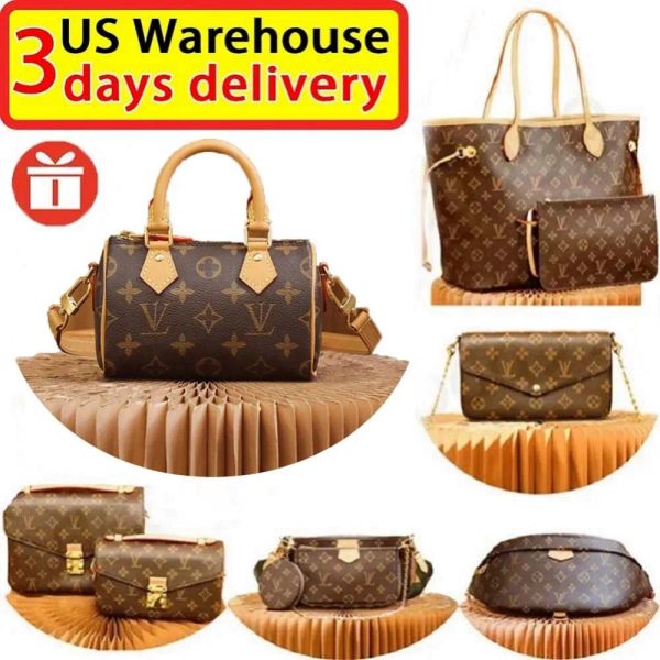 

Designer Bag Tote Bag Speedy Nano Bag Beach Bag in Iconic Monogram Canvas with Vachetta Leather Handles Detachable Strap Timeless Luxury Crossbody Handbag, Neverfull -18-32cm