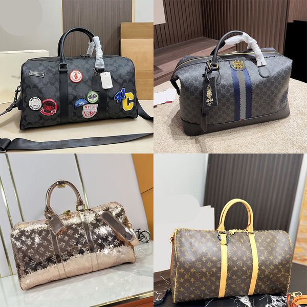 

Top quality Designer Travel Bags Vintage Travel Totes large capacity leather design unisex duffel bags luggage travel bags handbags luxury tote bags 01, #color 4