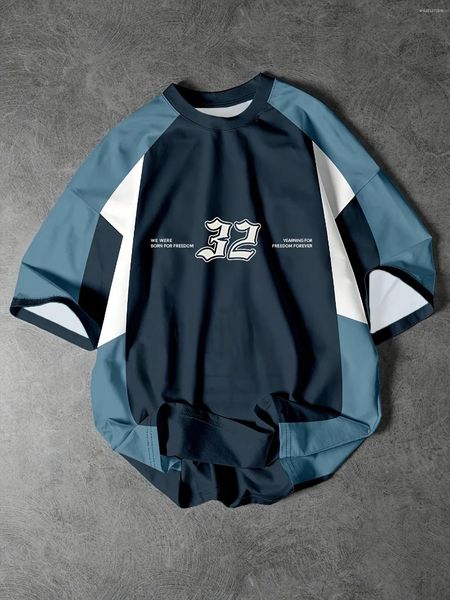 Men's T Shirts Summer Fashion Size 32 Printed Comfortable And Breathable Round Neck T-shirt Outdoor Street Style Top