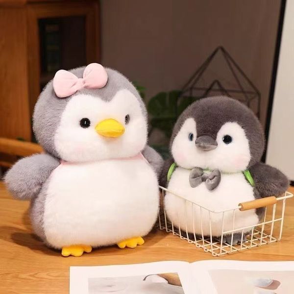 

Cute Penguin Plush Toy with Bow Tie Soft Stuffed Animal for Kids, Black backpack penguin