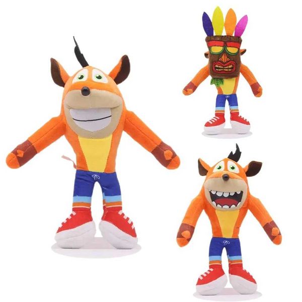 New Arrival Anime Crash Bandicoot Plush Toys Cartoon Animal Aku Crash Soft Stuffed Plush Dolls for Kids Christmas Gifts L2512129OZN