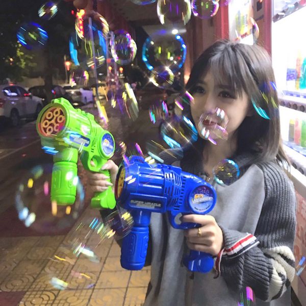 

Automatic Bubble Gun Toy 10 Hole Bubble Blaster with Light for Kids Party