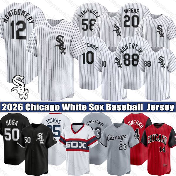White Sox Baseball Jersey Munetaka Murakami Colson Montgomery Andrew Benintendi Kyle Teel Miguel Vargas Chase Meidroth Brooks Baldwin ChicagoJerseys