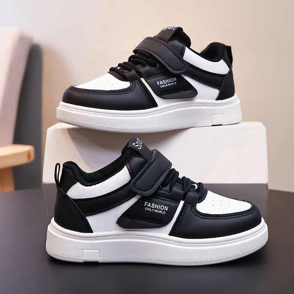 

2025 New Fashion Kids High Top Sneakers Unisex Casual Hook and Loop Shoes for Teens Boys Girls Walking School Shoes Free Shipping, Red