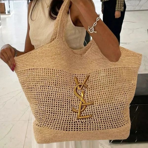 

Beach Bag Designer Bag Luxury Bag Summer StrawTotes Large Capacity ShoulderBag Women Vacation FashionClassic Shopping BagLetter Straw Basket LadiesHandbags 10A, Y21