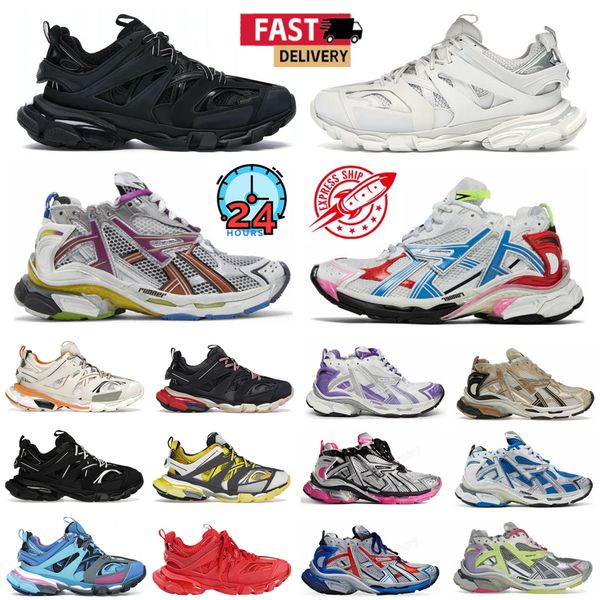 

Desinger Casual Shoes Runner 7 7.0 Track Led Sneaker Tracks 3 3.0 Platform Sneakers Luxury Paris Gomma Leather Trainer Extraordinary Mens Women Trainers Size 35-46, Grey