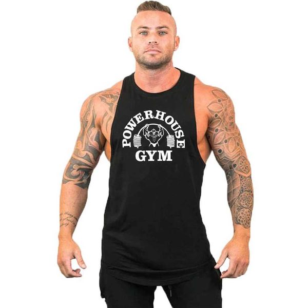 Gym Top Men Shirt Man Fitness Mens Clothes Vest Singlets T-shirts Clothing Bodybuilding Stringer Vests Muscular Singlet Tops S26319