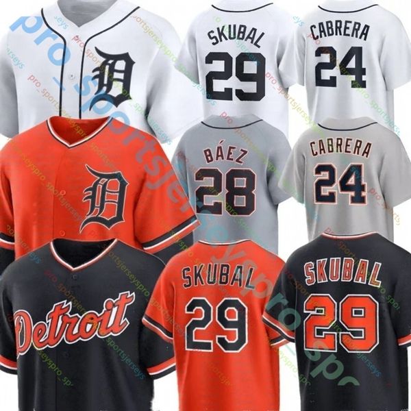 29 Skubal 31 Greene 28 Baez 20 Torkelson Tigers Jerseys Tarik Skubal Riley Greene Javier Baez Spencer Torkelson City Baseball Jerseys