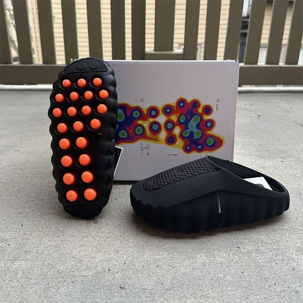 

Desginer Slippers Women Men High Quality Mind 001 Slides Summer Fashion Soft Rubber Tech Comfortable Sandals Large Size, Black