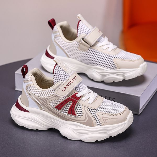 

Free Shipping Kids Retro Chunky Sneakers Dad Shoes Breathable Mesh Strap Closure Fashion Casual Shoes Non-Slip Lightweight Kids Walking Shoes for Boys Girls, Brown