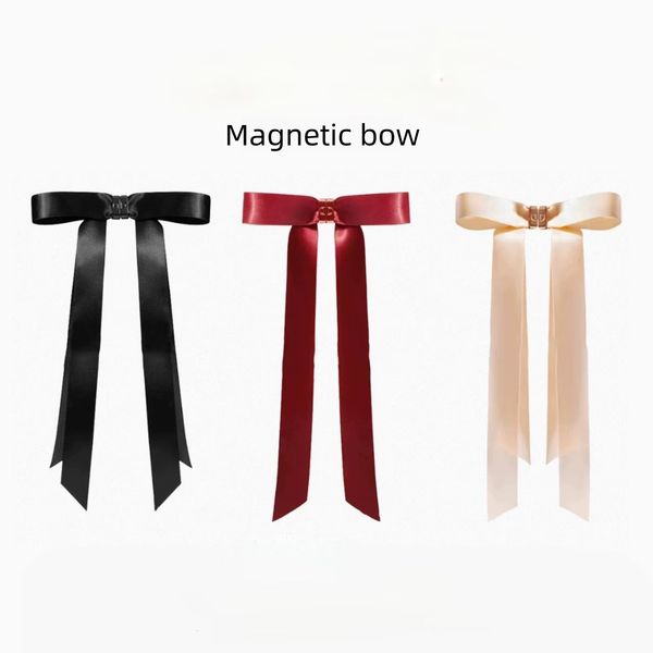 

Product Bowknot Magnetic Claw Half-Up Magnet Clip for Women New High-End Back of Head Hair Accessory Magnetic hair clip, Black