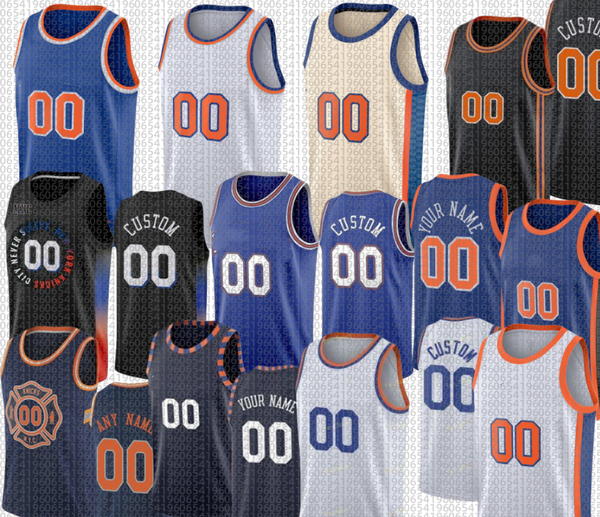 Knicks Jalen Brunson Karl-Anthony Towns Mikal Bridges Josh Hart OG Anunoby Miles McBride Jordan Clarkson Landry Shamet Jose Alvarado Tyler Kolek Basketball Jersey