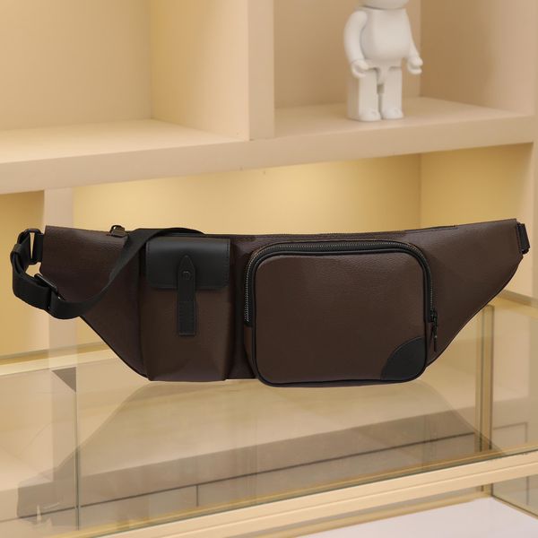 Genuine Leather fanny pack designer bag belt bag women shoulder bag waist bags handbags womens Vintage classic brown flower bum bag with dust bag