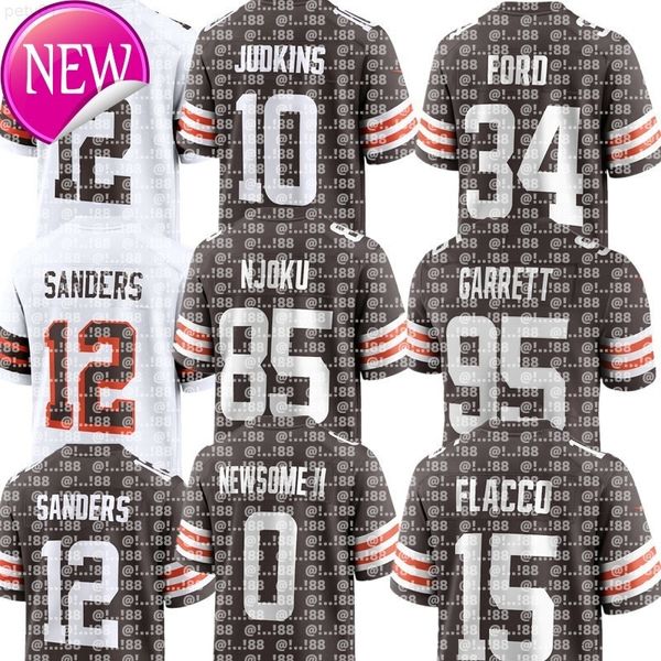 Mason Graham Shedeur Sanders Bernie Kosar Joe Thomas Myles Garrett Deshaun Watson Jerome Ford Jerry Quinshon Judkins Carson Schwesinger Browns Football Jersey