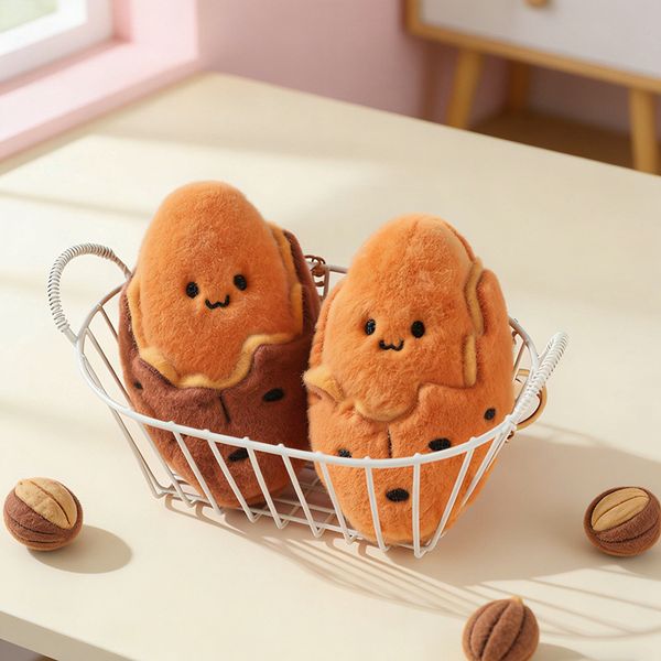 

Cute Sweet Potato Plush Keychain Soft Stuffed Food Pendant Backpack Charm, Coffee
