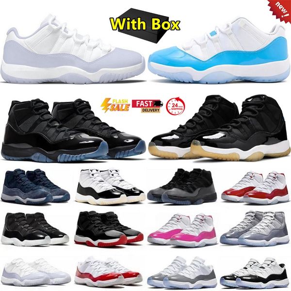 

2026 with box 11 11s mens basketball shoes Gamma Blue University Blue Space Jam Cool Grey Cherry Gratitude Red Velvet men women trainers sports sneakers sneaker, Color#1