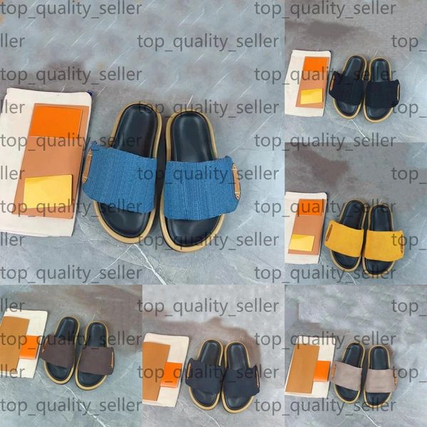 

2025 With Box Designer Women Classic Slippers Leather Luxury Sandals Flip Flops Flat Fashion Slide Black White Pink Green Orange Beige Womens Summer, Color#1