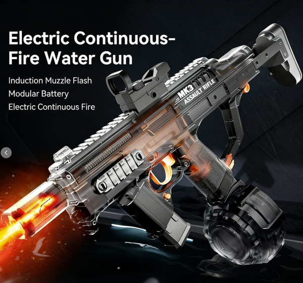 

New Electric Water Gun Automatic Manual Integrated Kids Toy with Light Recoil Effect