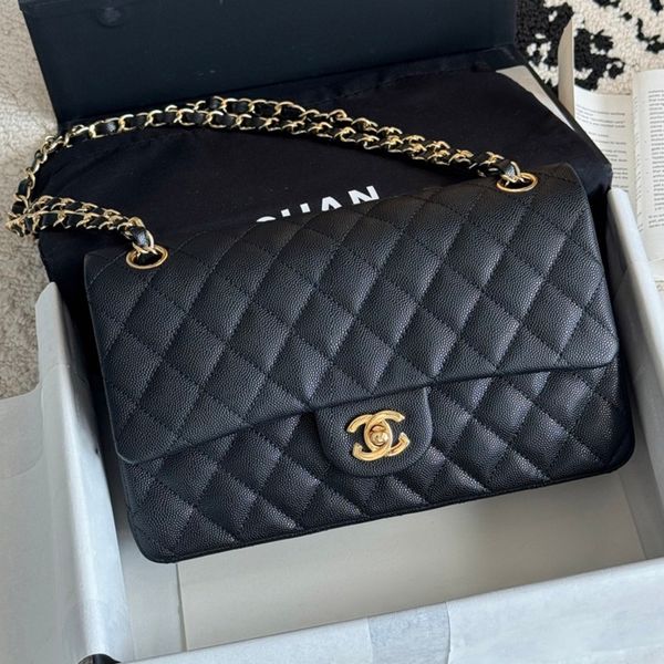 

Designer Bag Luxury Bag Shoulder Bag Caviar Designer Handbag with Box Fashion Bag Evening Bag Metallic Leather Chain Square Lattice Sheepskin Wallet 10A, #24 sheepskin 26cm