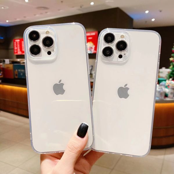 Clear Shockproof TPU Phone Case for iPhone 11 to 17 Series Transparent Protective Cover