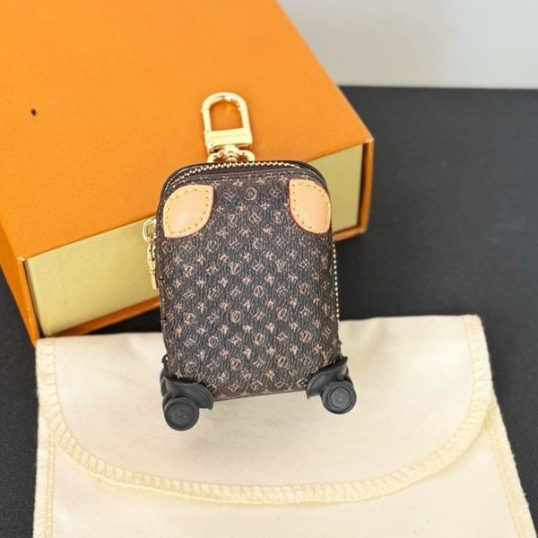 

Classic Bag Charm Key Holder Keychains Leather Pendant Key Coin Pocket Luggage Bag Charm Car Keychain for Men Women Gift, 2 no box