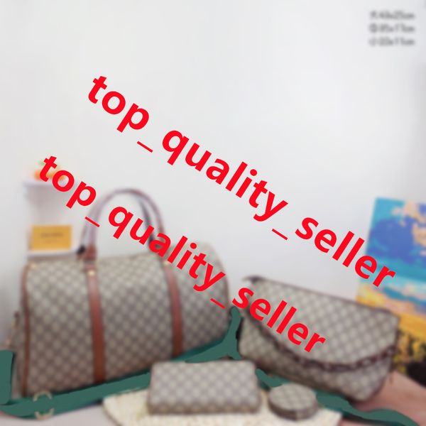 

2026 Four-piece set Top Quality New women men Duffle Bag Women Travel Bags Hand Luggage Travel Bags Men Pu Leather Handbags Large CrossBody Bags Totes Purse nice, Color#7