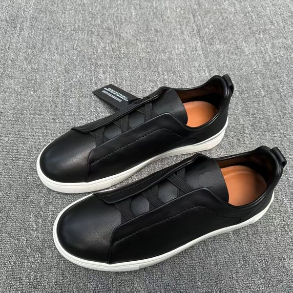 top Designer Shoes Sneakers Casual Shoes For Men Lace-Up Business Social Party Quality Leather Chunky Sneakers Formal Mens