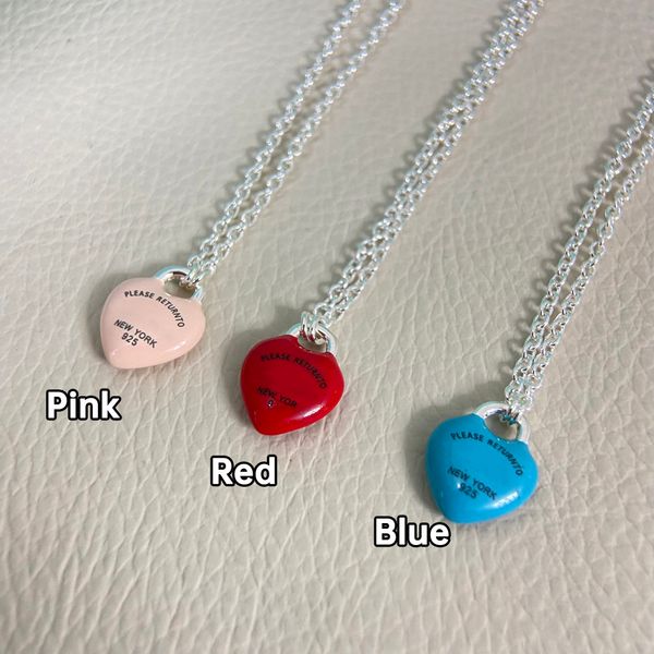 

Designer bracelet Enamel Heart Necklace Bracelet for Women, Peach Heart Bracelet, Heart-Shaped Necklace, Versatile Bracelet with Packaging, #color 3 pink