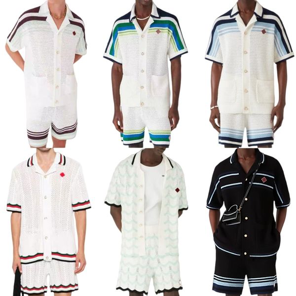 

Top quality Beach Knitted Sets Men Designer Fashion Shirts Luxury Shorts Casual Sport Outwears, As shown in figure 12