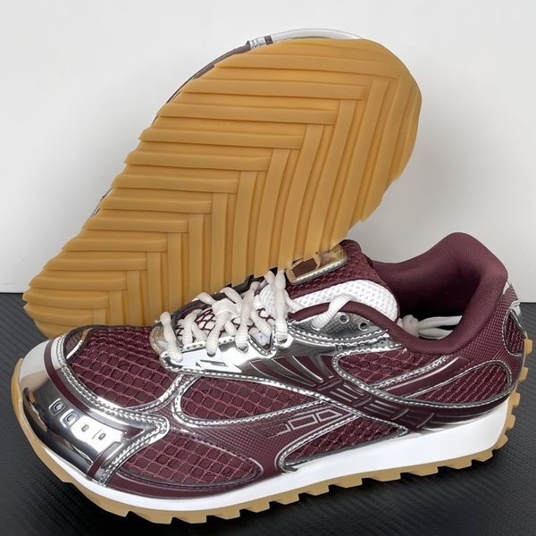 Casual shoes fashionable luxury designer leather letter lace up outdoor anti slip running couple sneakers rubber