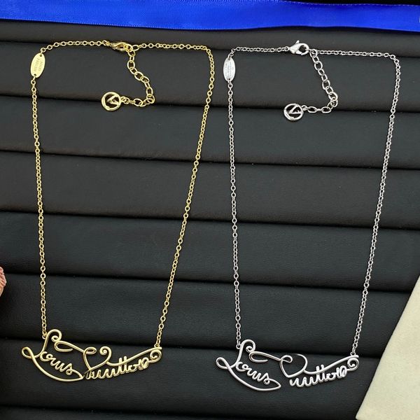 

Necklaces Crystal Pendant Luxury Designer Jewelry Women Copper Diamonds Letter Women's Charm Necklace Chain Wedding Gifts