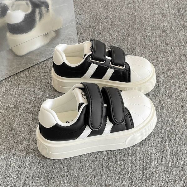 

Kids Sneakers Thick Sole Casual Shoes Boys Girls Shoes Children Teens, Non-Slip School Walking Shoes for Daily Wear Free Shipping size 35-40, Black