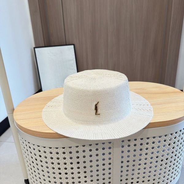 

Bucket Hat Designer Women Woven Grass Wide Brim Fisherman Hat Women Summer Breathable Sunscreen Large Brim Beach Vacation, Black