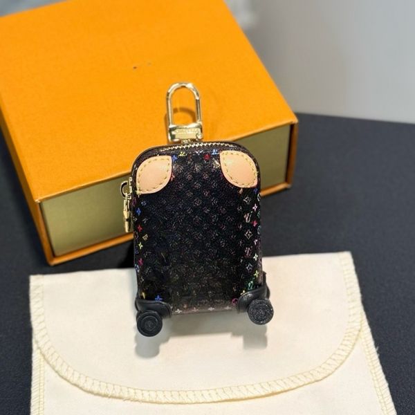 

Luggage Bag Charm Key Holder Keychains Leather Pendant Key Pocket Bag Charm Car Keychain for Women Gift, 9 no box