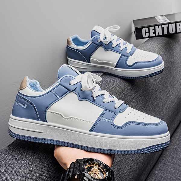 

Fashion Casual Shoes Blue White Color Block Casual Sneakers for Men Women Teens, Comfortable Thick Sole Walking Shoes for Daily Streetwear Free shipping Size 39-44, Red