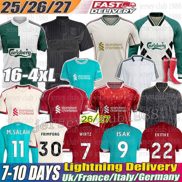 liverpool jersey 26 27 Mohamed Salah ISAK wirtz Ekitike SZOBOSZLAI football kits MAC ALLISTER VIRGIL GAKPO Kerkez Frimpong long sleeves Soccer Jerseys 25 26 xxxl 4xl