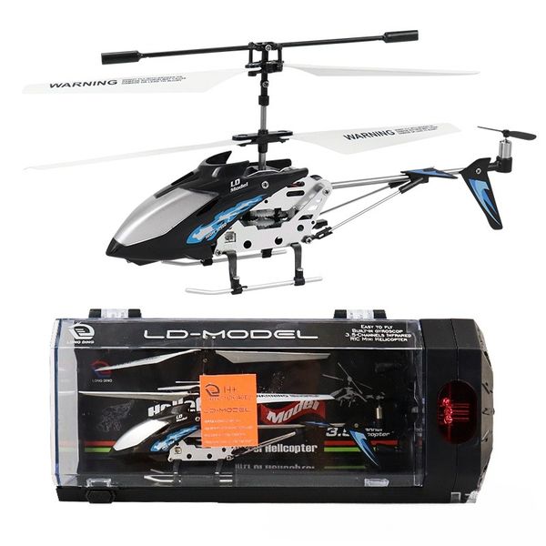 

3.5CH Alloy RC Helicopter with LED Lights USB Rechargeable Kids Toy Gift, Black
