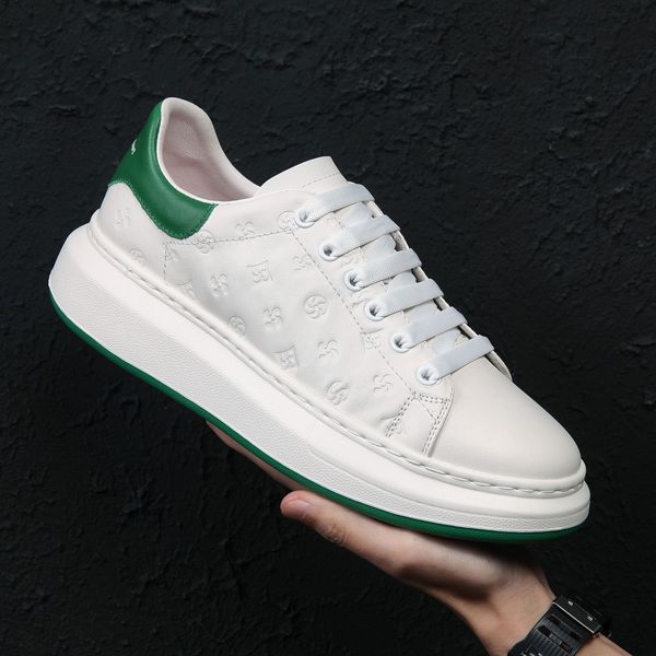 

Free shipping Fashion Embossed Platform Sneakers for Women Men Teenagers Thick Sole White Casual Shoes Comfortable Walking Shoes for Daily Wear size 38-43, Black