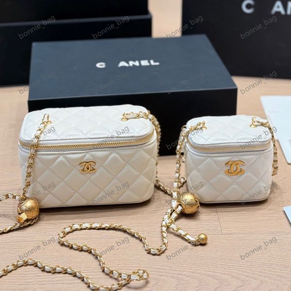 

2026 Square bag high quality with makeup mirror bags designer bag Black diamond grid shoulder bag makeup bag cosmetic bag case mini bags with crossbody bag 11111, #-17