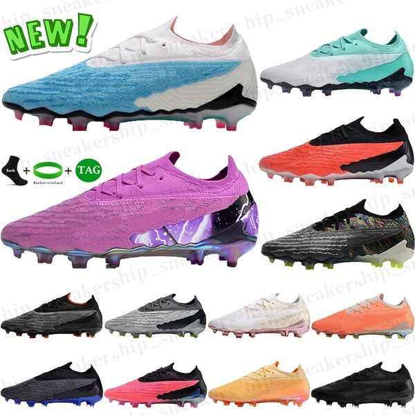 Low soccer shoes mens womens Phantom GX Elite cleats FG football boots sports sneakers outdoor trainers Black Royal Sail Rose 39-45